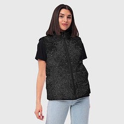 Женский жилет Лицо монстра monster face, цвет: 3D-черный — фото 2