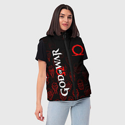 Женский жилет GOD OF WAR HEROES ГЕРОИ, цвет: 3D-светло-серый — фото 2