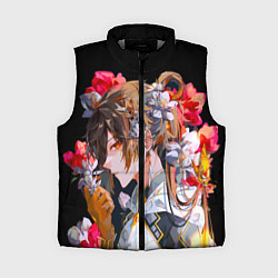 Женский жилет Чжун Ли в цветах Genshin impact, цвет: 3D-светло-серый