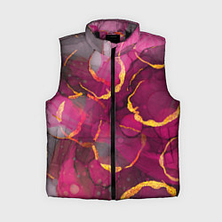 Женский жилет Малиновое вино, цвет: 3D-черный