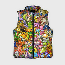 Женский жилет ПОКЕМОНЫ В ПИКСЕЛЯХ PIXEL POKEMON, цвет: 3D-черный