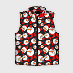Женский жилет Злые снеговики в цилиндрах, цвет: 3D-красный