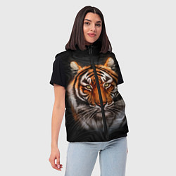 Женский жилет Реалистичный тигр Realistic Tiger, цвет: 3D-красный — фото 2