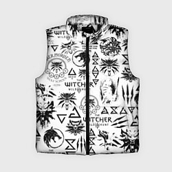 Женский жилет THE WITCHER LOGOBOMBING ЧЁРНО БЕЛЫЙ ВЕДЬМАК ПАТТЕР, цвет: 3D-черный
