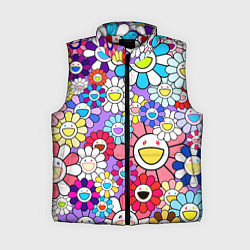 Женский жилет Цветы Takashi Murakami, цвет: 3D-красный