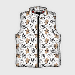Женский жилет Бульдожики, цвет: 3D-красный