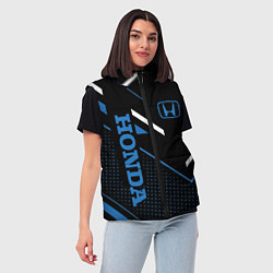 Женский жилет HONDA, ХОНДА ГЕОМЕТРИЯ, цвет: 3D-черный — фото 2