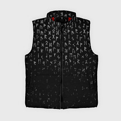 Женский жилет МЕТАЛЛИЧЕСКИЕ РУНЫ, БРЫЗГИ КРАСОК, цвет: 3D-красный