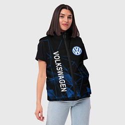 Женский жилет Volkswagen, Фольцваген Геометрия, цвет: 3D-черный — фото 2
