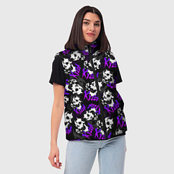 Женский жилет JOJO KILLER QUEEN КОРОЛЕВА УБИЙЦА УЗОР, цвет: 3D-черный — фото 2