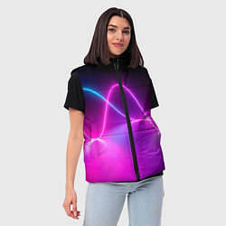 Женский жилет Лучи света pink theme, цвет: 3D-светло-серый — фото 2