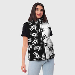 Женский жилет Death Stranding паттерн логотипов, цвет: 3D-красный — фото 2