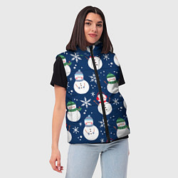 Женский жилет НОВЫЙ ГОД 2022 ПАТТЕРН, цвет: 3D-светло-серый — фото 2