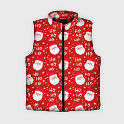 Женский жилет САНТА КЛАУС НОВЫЙ ГОД, цвет: 3D-черный