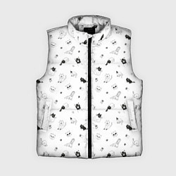 Женский жилет Набор смешных котов, цвет: 3D-светло-серый