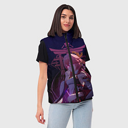 Женский жилет Genshin Impact - Гудзи Яэ Мико, цвет: 3D-светло-серый — фото 2