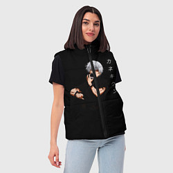 Женский жилет Токийский Гуль снимает маску Иероглифы, цвет: 3D-красный — фото 2