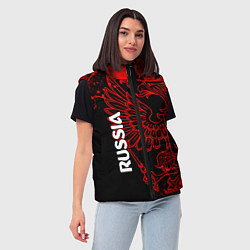 Женский жилет Russia Герб страны, цвет: 3D-светло-серый — фото 2