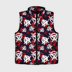 Женский жилет Анархия текстура, цвет: 3D-черный