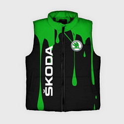 Женский жилет Skoda: Подтеки, цвет: 3D-черный