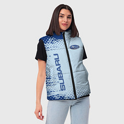 Женский жилет Subaru - Субару, цвет: 3D-черный — фото 2
