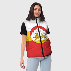 Женский жилет Северная Осетия Алания Флаг, цвет: 3D-красный — фото 2