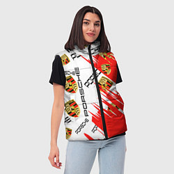 Женский жилет Porsche sport, цвет: 3D-красный — фото 2