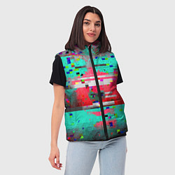Женский жилет Fashion glitch 2088, цвет: 3D-черный — фото 2