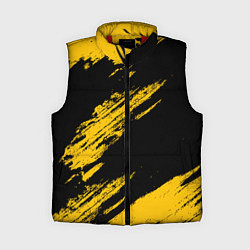Женский жилет BLACK AND YELLOW GRUNGE ГРАНЖ, цвет: 3D-красный