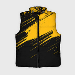 Женский жилет Black and yellow grunge, цвет: 3D-светло-серый