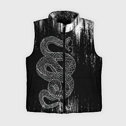 Женский жилет Snake Краски Змея ЧБ