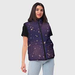 Женский жилет Звездное ночное небо Галактика Космос, цвет: 3D-красный — фото 2