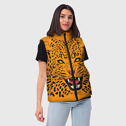 Женский жилет Leopard Леопард, цвет: 3D-черный — фото 2