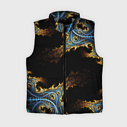 Женский жилет Огненные фракталы 3d, цвет: 3D-светло-серый