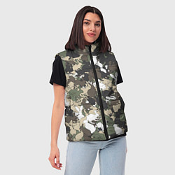 Женский жилет Камуфляж с кроликами, цвет: 3D-светло-серый — фото 2