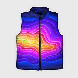 Женский жилет Растекание красок, цвет: 3D-черный
