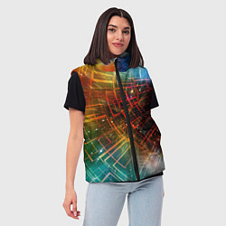 Женский жилет Portal - Neon Space - туннель из энергетических па, цвет: 3D-красный — фото 2