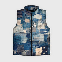 Женский жилет Patchwork Jeans Осень Зима 2023