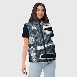 Женский жилет Джинсовое рваньё Fashion trend, цвет: 3D-красный — фото 2