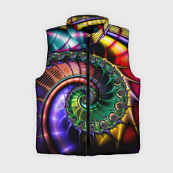 Женский жилет Красочная фрактальная спираль Colorful fractal spi, цвет: 3D-красный