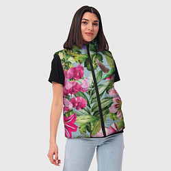 Женский жилет Цветы Эдема, цвет: 3D-черный — фото 2