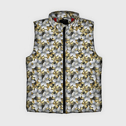 Женский жилет Объемные 3D лепестки цветы, цвет: 3D-красный