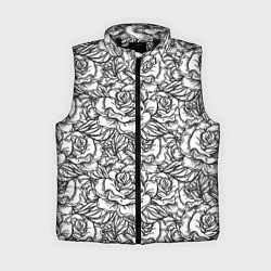 Женский жилет Цветы Много Белых Роз