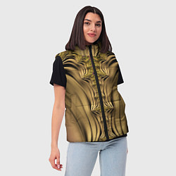Женский жилет Песчаный охотник Фрактал Абстракция, цвет: 3D-черный — фото 2