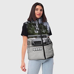 Женский жилет Ауди на скоростном шоссе Audi on the expressway, цвет: 3D-красный — фото 2