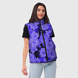 Женский жилет Хризантемы Сhrysanthemums, цвет: 3D-черный — фото 2