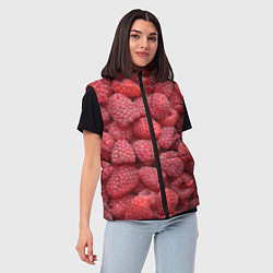Женский жилет Малина - ягоды, цвет: 3D-красный — фото 2