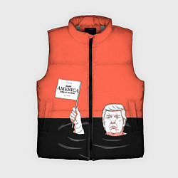 Женский жилет Дональд Трамп - Make America Great Again, цвет: 3D-светло-серый