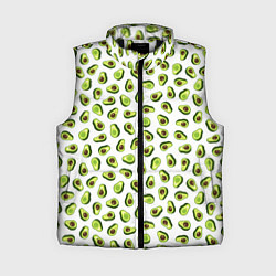 Женский жилет Смешное авокадо на белом фоне