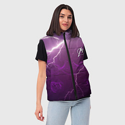 Женский жилет MINI EMBLEM METALLICA И МОЛНИИ, цвет: 3D-красный — фото 2